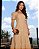 Vestido Cordone detalhes em guipir Bege Ouro - Imagem 6