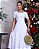 Vestido Cordone detalhes em guipir Branco Neve - Imagem 5