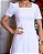 Vestido Cordone detalhes em guipir Branco Neve - Imagem 6