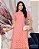 Vestido Bordado Geométrico Living Coral Midi - Imagem 6