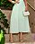 Vestido Assimétrico bordado Margaridas Verde Pastel - Imagem 4