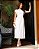 Vestido Renda Guipir Branco off Longuete - Imagem 6