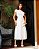 Vestido Renda Guipir Branco off Longuete - Imagem 1