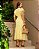 Vestido Renda e Guipir Amarelo Riqueza Longuete - Imagem 2
