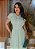 Vestido Renda Guipir Verde claro Longuete - Imagem 3