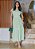 Vestido Renda Guipir Verde claro Longuete - Imagem 1