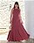 Vestido cava americana longo Rosa terroso - Imagem 1