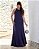 vestido cava americana longo azul Marinho - Imagem 4