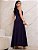 vestido cava americana longo azul Marinho - Imagem 2