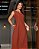 Vestido regata com bolso embutido midi Terracota - Imagem 6