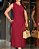 Vestido regata com bolso embutido midi Marsala - Imagem 5