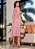 Vestido Princesa na laise Luxo Rosa Midi - Imagem 2