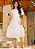 Vestido Princesa na laise Luxo Branco off Midi - Imagem 1