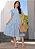 Vestido Princesa na laise Luxo Azul Caribe Midi - Imagem 1