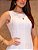 Vestido Bordado Regata e decote gota Branco off - Imagem 3