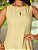 Vestido Regata bordado e decote gota Amarelo Abacate - Imagem 3