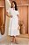 Vestido Bordado com Botões Funcional Branco off Midi - Imagem 6