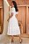 Vestido Bordado com Botões Funcional Branco off Midi - Imagem 2