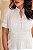 Vestido Bordado com Botões Funcional Branco off Midi - Imagem 3