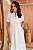 Vestido Bordado com Botões Funcional Branco off Midi - Imagem 5