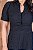 Vestido Bordado com Botões Funcional Preto Midi - Imagem 3