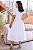 Vestido luxo laise 3D gola padre Branco - Imagem 2