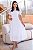 Vestido luxo laise 3D gola padre Branco - Imagem 7
