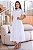 Vestido luxo laise 3D gola padre Branco - Imagem 1