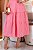 Vestido luxo laise 3D gola padre Rosa Goiaba - Imagem 4