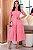 Vestido luxo laise 3D gola padre Rosa Goiaba - Imagem 1
