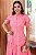 Vestido luxo laise 3D gola padre Rosa Goiaba - Imagem 5
