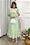 Vestido midi Renda e saia peplum verde menta - Imagem 1