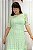 Vestido midi Renda e saia peplum verde menta - Imagem 3