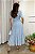 Vestido midi Renda e saia peplum azul bebe - Imagem 2