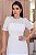 Vestido midi Renda e saia peplum branco off - Imagem 5