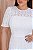 Vestido midi Renda e saia peplum branco off - Imagem 3
