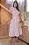 Conjunto bordado de saia midi e blusa Rosa bebe - Imagem 1