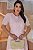 Conjunto bordado de saia midi e blusa Rosa bebe - Imagem 4