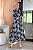 Conjunto bordado de saia midi e blusa azul marinho - Imagem 2