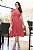 Vestido Midi decote V com cinto Rosa Goiaba - Imagem 6