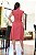 Vestido Midi decote V com cinto Rosa Goiaba - Imagem 2