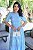 Vestido Realeza detalhes em guipir Azul ceu - Imagem 5