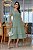 Vestido Midi decote quadrado e duplo babado Verde - Imagem 1