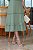 Vestido Midi decote quadrado e duplo babado Verde - Imagem 4