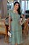 Vestido Midi decote quadrado e duplo babado Verde - Imagem 5