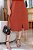 Vestido Midi em corte Alfaiataria e manga flare Telha - Imagem 5