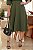 Vestido midi manga 3/4 e guipir Verde Oliva - Imagem 5