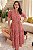 Vestido luxo laise 3D gola padre Rose - Imagem 3