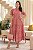 Vestido luxo laise 3D gola padre Rose - Imagem 1