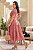 Vestido luxo laise 3D gola padre Rose - Imagem 2
